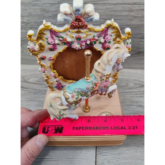 Bird Of Paradise Hummingbird Music Box Carousel Horse-Limited Edition-#0132 - Picture 3 of 13